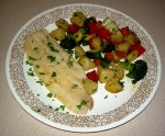 Sole Meuniere with Mixed Vegetables