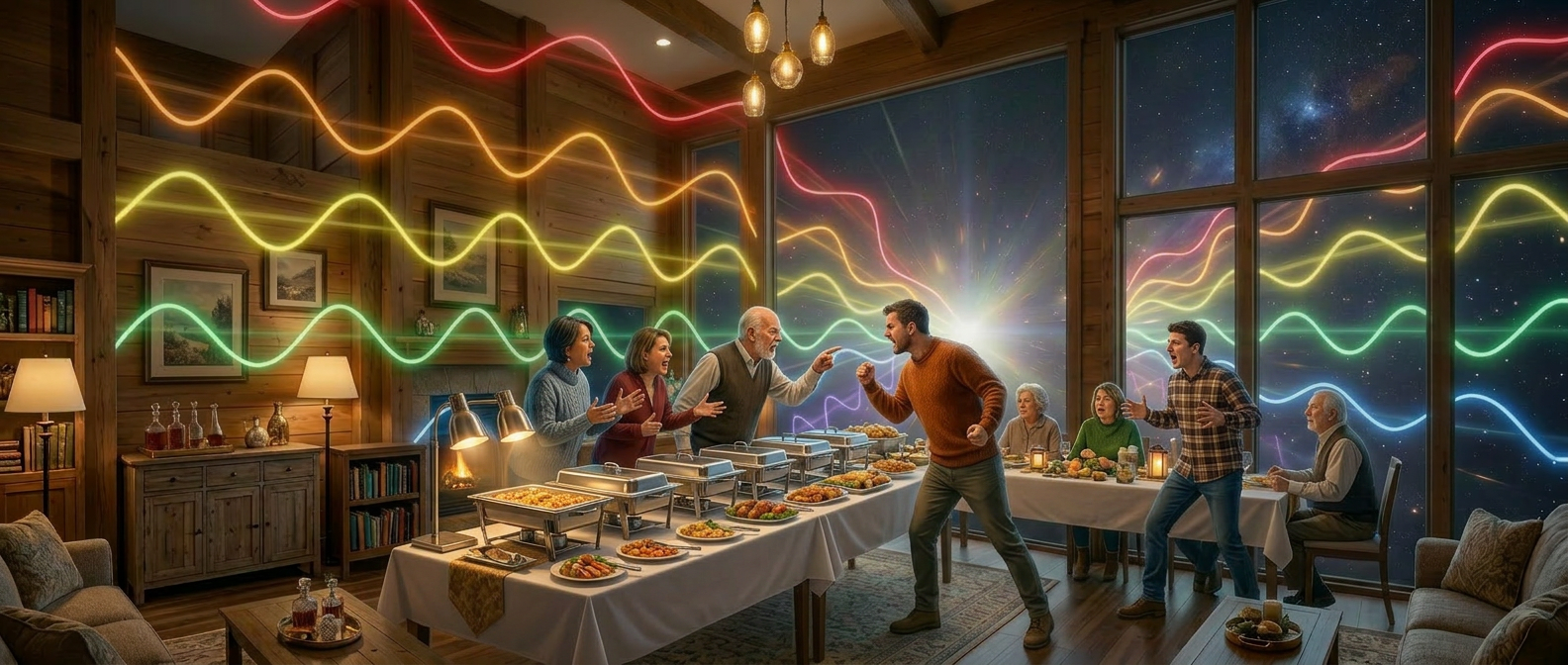 Colored light waves representing red, orange, yellow, green, blue, indigo, and violet with their wavelengths in nanometers